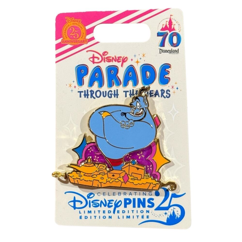 Disneyland Parade Through the Years Genie‎ Aladdin LE Pin 2025 70th Anniversary